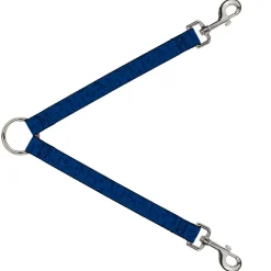 Dog Leash Splitter - Golfing Silhouettes Collage Blues