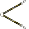 Dog Leash Splitter - Grunge Checker Flag Green