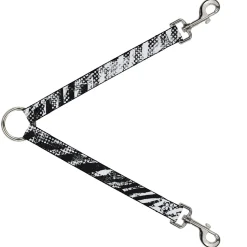 Dog Leash Splitter - Grunge Tread Black/White
