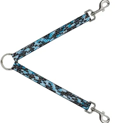 Dog Leash Splitter - Grunge Bricks Blue