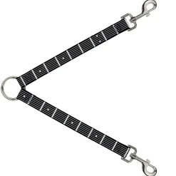 Dog Leash Splitter - Guitar Neck Black/White
