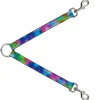 Dog Leash Splitter - Halftone Dots Light Blue/Blues/Greens/Pinks
