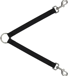 Dog Leash Splitter - Herringbone Jagged Black/Gray