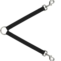 Dog Leash Splitter - Herringbone Black/Gray