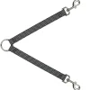 Dog Leash Splitter - Herringbone Jagged Black/White