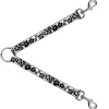 Dog Leash Splitter - Hibiscus White/Black