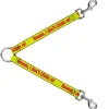 Dog Leash Splitter - HMMM, I DON'T THINK SO! Yellow/Pink