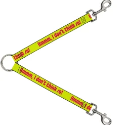 Dog Leash Splitter - HMMM, I DON'T THINK SO! Yellow/Pink