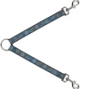 Dog Leash Splitter - Holiday Snowflakes Gray/Blue
