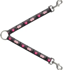 Dog Leash Splitter - Hot Beat Bot Pink