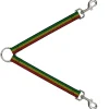 Dog Leash Splitter - Houndstooth Black/Rasta