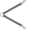 Dog Leash Splitter - Houndstooth Star Black/White