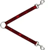 Dog Leash Splitter - HUSTLE HARDER/Stripes Weathered Red/Black