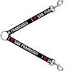 Dog Leash Splitter - I "HEART" SAN FRANCISCO Black/White/Red