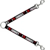 Dog Leash Splitter - I "Heart" ZOMBIES Bold Splatter Black/White/Red