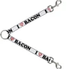 Dog Leash Splitter - I "Heart" BACON White/Black/Bacon