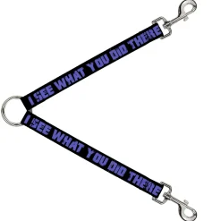 Dog Leash Splitter - I SEE WHAT YOU DID THERE Weathered Black/Purple