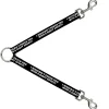 Dog Leash Splitter - I WOULDN'T TOUCH YOU WITH A DIRTY SOCK!!! Black/White