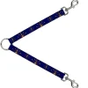 Dog Leash Splitter - Indiana Flag Torch CLOSE-UP Navy Blue Gold