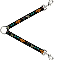 Dog Leash Splitter - Insects C/U Black