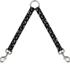 Dog Leash Splitter - Jack Outline Expressions Scattered Black/White