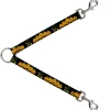 Dog Leash Splitter - Jack-o'-Lanterns/Haunted House Black/Yellow