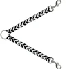 Dog Leash Splitter - Jagged Chevron White/Black