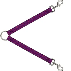 Dog Leash Splitter - Jagged Rings Purples/Blues/Yellow