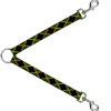 Dog Leash Splitter - Jamaica Flags Vintage Black