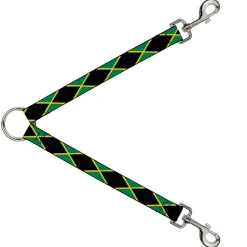 Dog Leash Splitter - Jamaica Flags