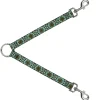 Dog Leash Splitter - Kaleidoscope Balls Turquoise/Brown