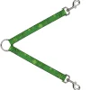 Dog Leash Splitter - KISS ME, I'M IRISH! Clovers/Kisses Greens/Black