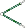 Dog Leash Splitter - KISS ME, I'M IRISH! Clovers Green/White