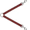 Dog Leash Splitter - Leaves Swirl Navy/Burgundy