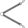 Dog Leash Splitter - Leopard White/Multi Color
