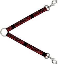 Dog Leash Splitter - LIKE A BOSS Black/Red