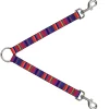 Dog Leash Splitter - Lines Reds/Purples