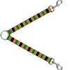 Dog Leash Splitter - Lines Black/Gold/Pink/Green