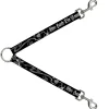 Dog Leash Splitter - Live Hard Die Young Black/White