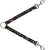 Dog Leash Splitter - Live Hard Die Young CLOSE-UP Black