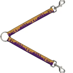 Dog Leash Splitter - Los Angeles Solid Skyline/LA Gold/Purple