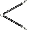 Dog Leash Splitter - Love Kills Black/White