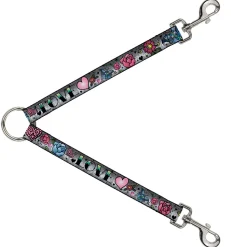 Dog Leash Splitter - Love Love Gray
