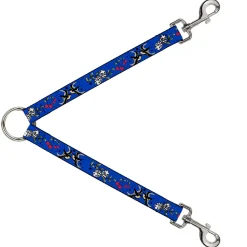 Dog Leash Splitter - Lucky CLOSE-UP Blue