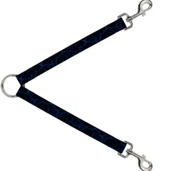 Dog Leash Splitter - Marble Black/Blue