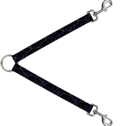 Dog Leash Splitter - Marble Black/Purple