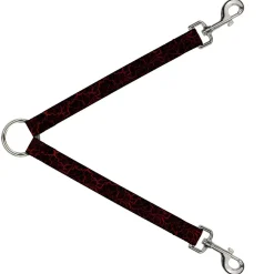 Dog Leash Splitter - Marble Black/Red
