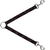 Dog Leash Splitter - Marble Black/Baby Pink