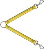 Dog Leash Splitter - Measuring Tape Yellow/Black/Red