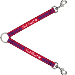 Dog Leash Splitter - 'MERICA FUCK YEAH!/Star Red/Blue/White